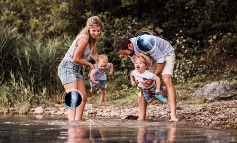 Family at the lake. Mother has knee pain and father has shoulder pain and need CT scan